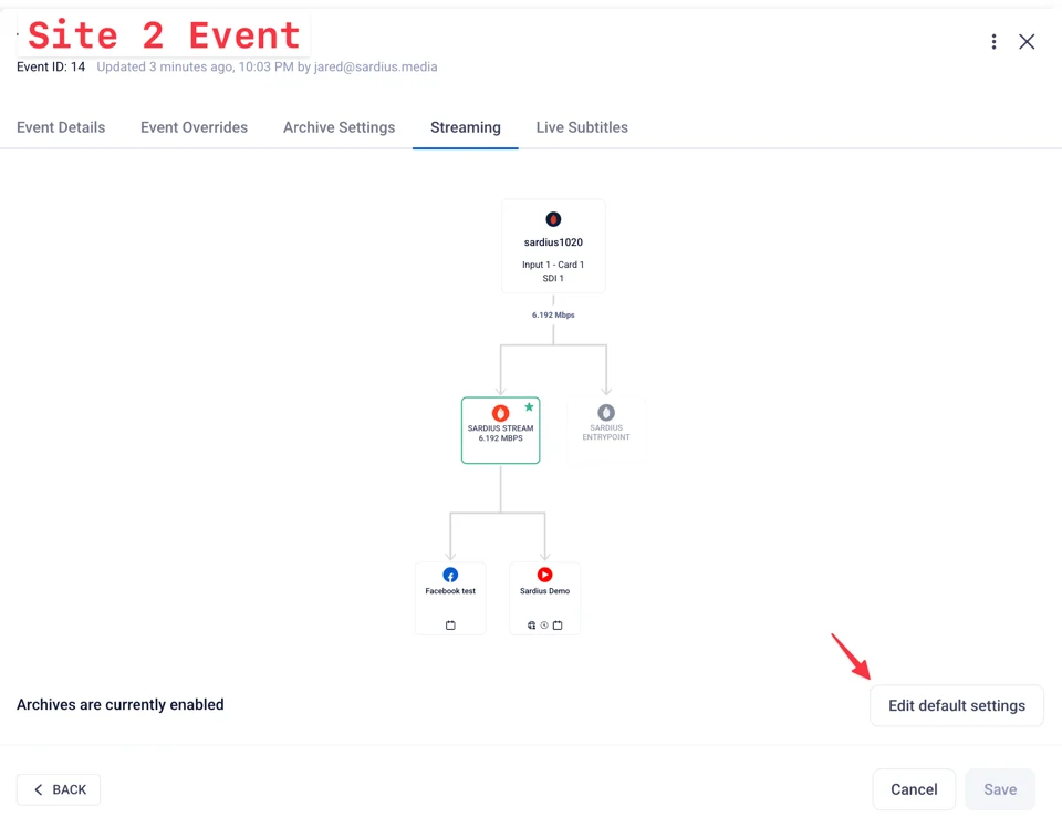 Site 2 Event