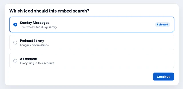 welcome feed copy